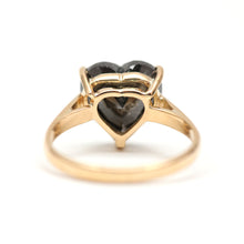 Load image into Gallery viewer, 18k Black Diamond Heart Ring
